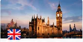 Westminster with a UK flag (AI-generated illustration)
